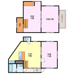 西枇杷町東六軒島戸建の物件間取画像